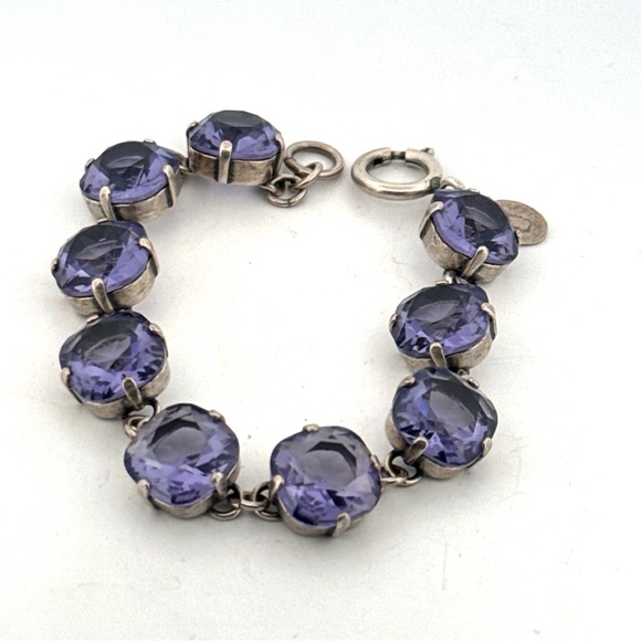 Catherine Popesco France amethyst color crystal bracelet - Picture 6 of 13